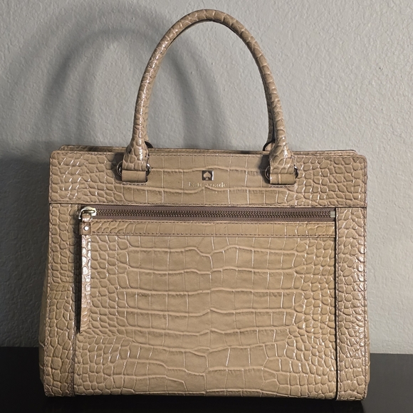 kate spade Handbags - Kate Spade Romy Perri Lane Croco Rosy Beige Bag